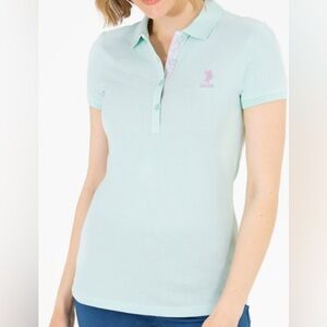 U. S. Polo Assn. Polo shirt, S, Water Green, condition- perfect